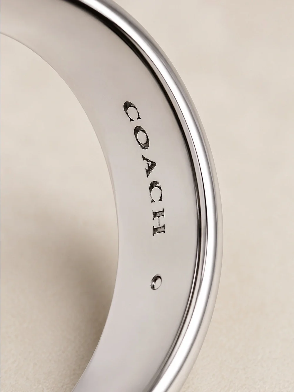 Coach Signature Gem Hoop Earrings (Open Hoop, Multi Gem) - Picture 6 of 7